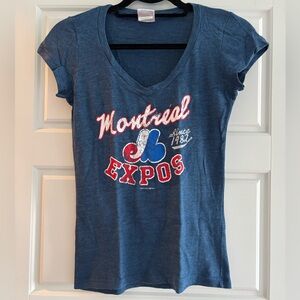 PRE-OWNED Blue Montreal Expos Short Sleeve Tee | S